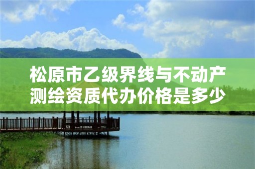 松原市乙级界线与不动产测绘资质代办价格是多少钱呢？