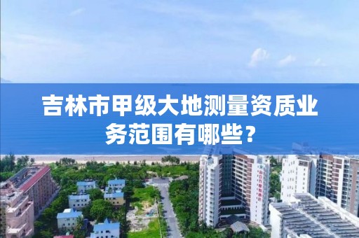 吉林市甲级大地测量资质业务范围有哪些？