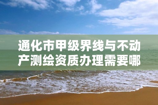 通化市甲级界线与不动产测绘资质办理需要哪些条件？