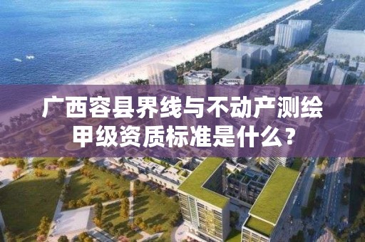 广西容县界线与不动产测绘甲级资质标准是什么？