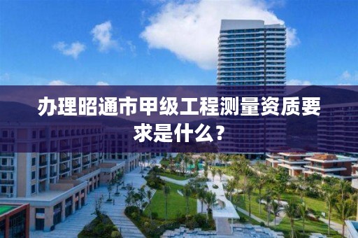 办理昭通市甲级工程测量资质要求是什么？