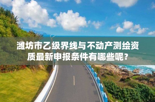 潍坊市乙级界线与不动产测绘资质最新申报条件有哪些呢？