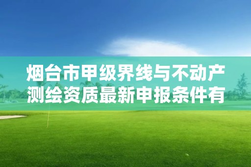 烟台市甲级界线与不动产测绘资质最新申报条件有哪些？