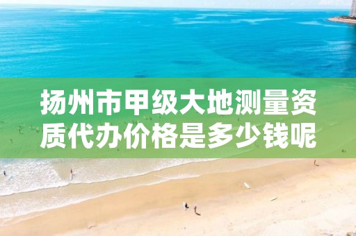 扬州市甲级大地测量资质代办价格是多少钱呢？