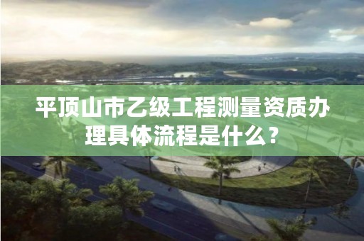 平顶山市乙级工程测量资质办理具体流程是什么？