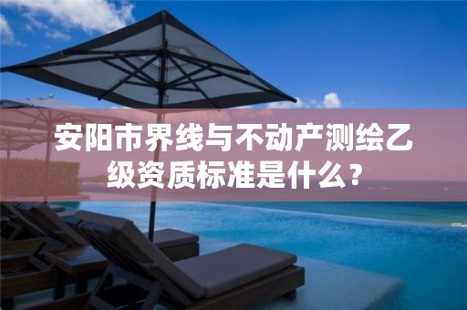 安阳市界线与不动产测绘乙级资质标准是什么？