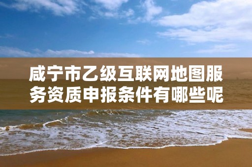 咸宁市乙级互联网地图服务资质申报条件有哪些呢？