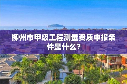 柳州市甲级工程测量资质申报条件是什么？