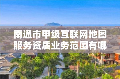 南通市甲级互联网地图服务资质业务范围有哪些？