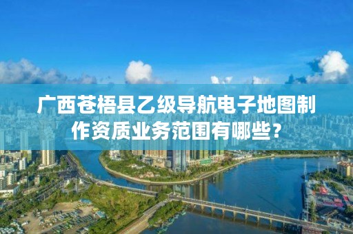 广西苍梧县乙级导航电子地图制作资质业务范围有哪些？