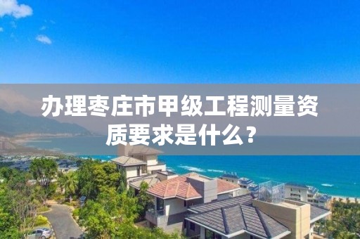 办理枣庄市甲级工程测量资质要求是什么？