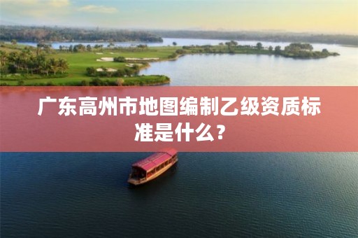 广东高州市地图编制乙级资质标准是什么？