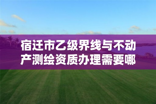 宿迁市乙级界线与不动产测绘资质办理需要哪些条件？