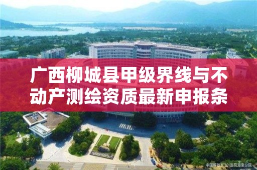 广西柳城县甲级界线与不动产测绘资质最新申报条件有哪些？