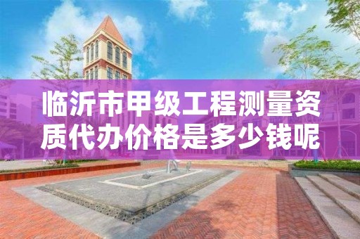 临沂市甲级工程测量资质代办价格是多少钱呢？