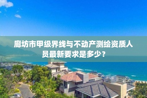 廊坊市甲级界线与不动产测绘资质人员最新要求是多少？