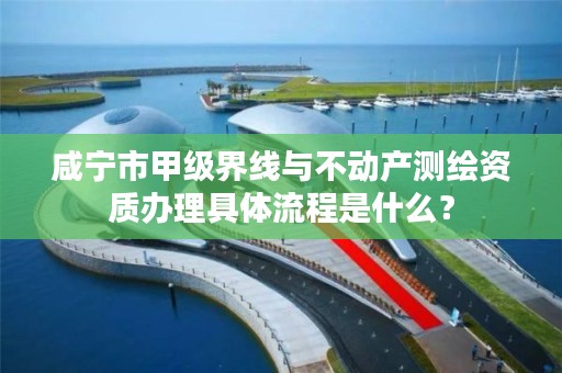 咸宁市甲级界线与不动产测绘资质办理具体流程是什么？