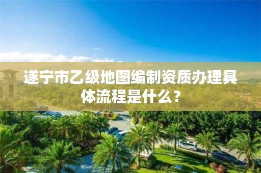 遂宁市乙级地图编制资质办理具体流程是什么？