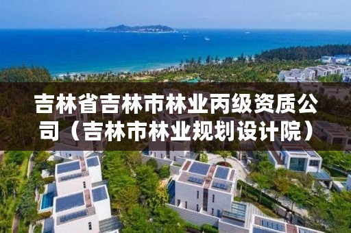 吉林省吉林市林业丙级资质公司（吉林市林业规划设计院）