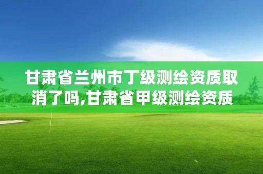 甘肃省兰州市丁级测绘资质取消了吗,甘肃省甲级测绘资质单位