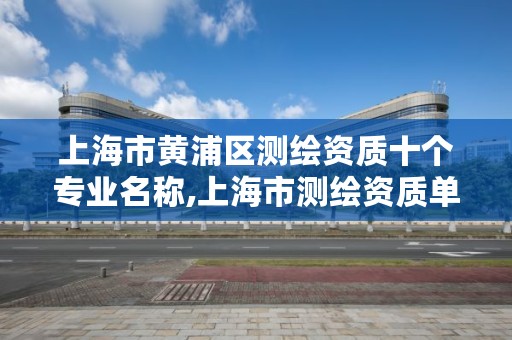 上海市黄浦区测绘资质十个专业名称,上海市测绘资质单位名单