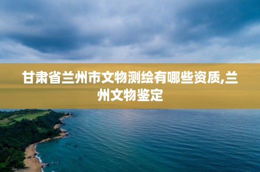 甘肃省兰州市文物测绘有哪些资质,兰州文物鉴定