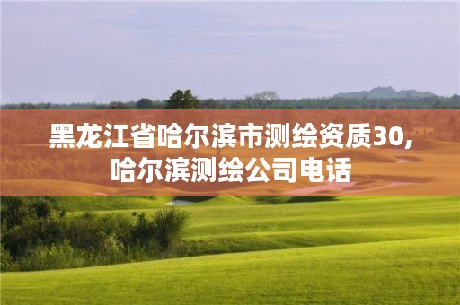 黑龙江省哈尔滨市测绘资质30,哈尔滨测绘公司电话