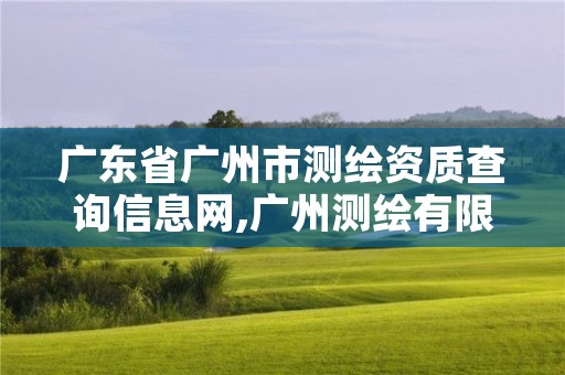 广东省广州市测绘资质查询信息网,广州测绘有限公司