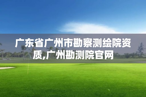 广东省广州市勘察测绘院资质,广州勘测院官网