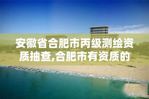 安徽省合肥市丙级测绘资质抽查,合肥市有资质的测绘公司