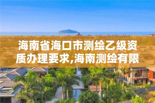 海南省海口市测绘乙级资质办理要求,海南测绘有限公司