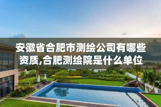 安徽省合肥市测绘公司有哪些资质,合肥测绘院是什么单位