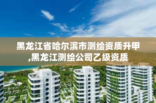 黑龙江省哈尔滨市测绘资质升甲,黑龙江测绘公司乙级资质