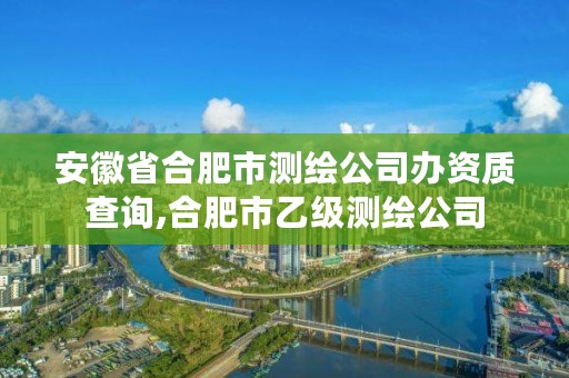 安徽省合肥市测绘公司办资质查询,合肥市乙级测绘公司