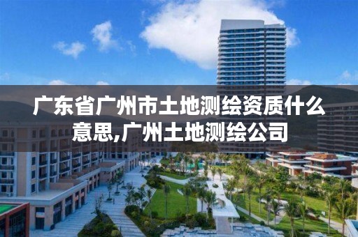 广东省广州市土地测绘资质什么意思,广州土地测绘公司