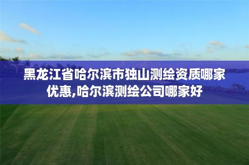 黑龙江省哈尔滨市独山测绘资质哪家优惠,哈尔滨测绘公司哪家好