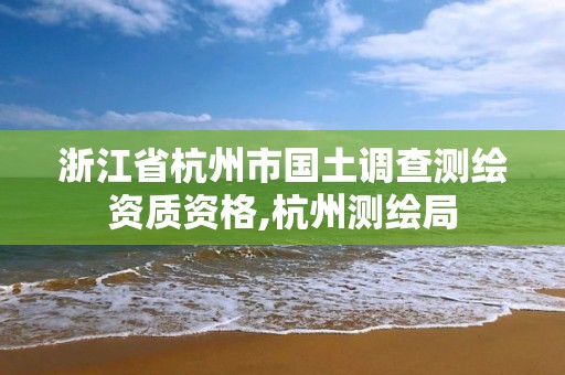 浙江省杭州市国土调查测绘资质资格,杭州测绘局