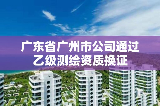 广东省广州市公司通过乙级测绘资质换证