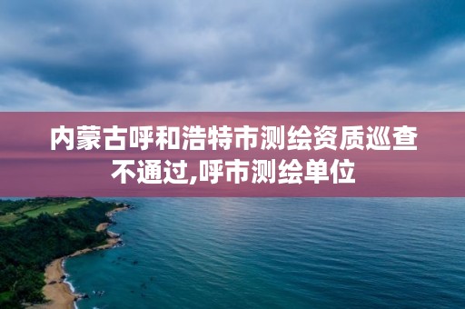 内蒙古呼和浩特市测绘资质巡查不通过,呼市测绘单位