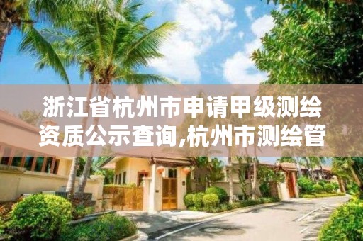 浙江省杭州市申请甲级测绘资质公示查询,杭州市测绘管理服务平台