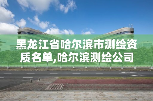 黑龙江省哈尔滨市测绘资质名单,哈尔滨测绘公司有哪些