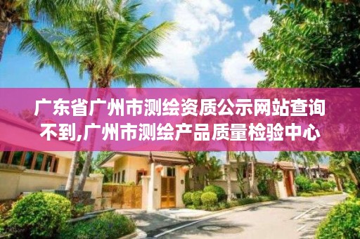 广东省广州市测绘资质公示网站查询不到,广州市测绘产品质量检验中心