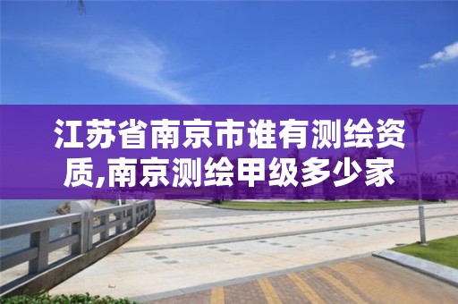 江苏省南京市谁有测绘资质,南京测绘甲级多少家