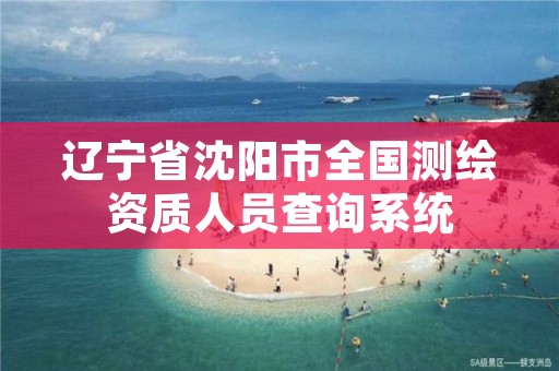 辽宁省沈阳市全国测绘资质人员查询系统