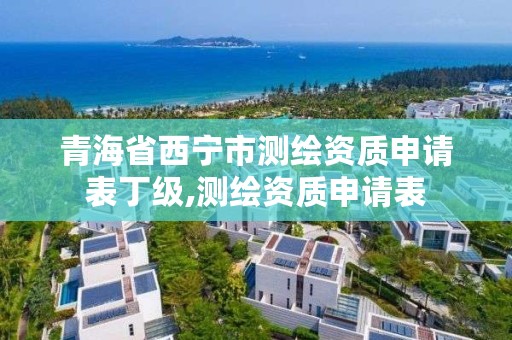 青海省西宁市测绘资质申请表丁级,测绘资质申请表