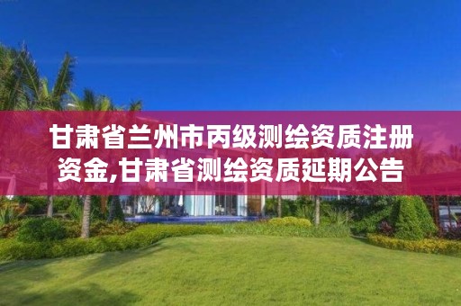 甘肃省兰州市丙级测绘资质注册资金,甘肃省测绘资质延期公告