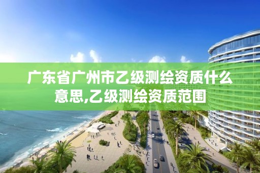 广东省广州市乙级测绘资质什么意思,乙级测绘资质范围