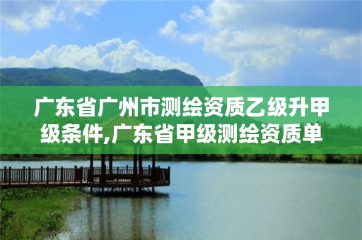 广东省广州市测绘资质乙级升甲级条件,广东省甲级测绘资质单位有多少