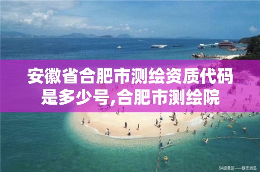 安徽省合肥市测绘资质代码是多少号,合肥市测绘院