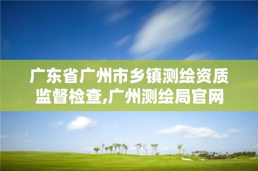 广东省广州市乡镇测绘资质监督检查,广州测绘局官网